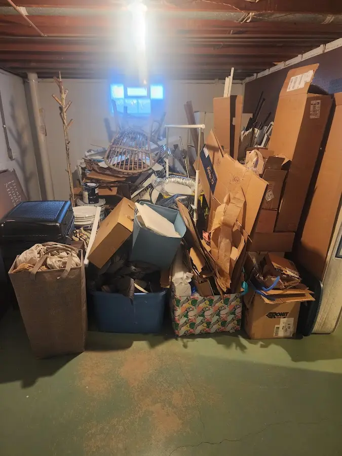 Roll-off dumpster container at job site for 6 Yard Dumpster Rental in St. Johns